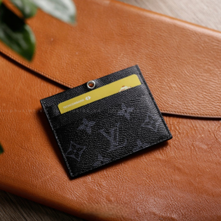 Authentic LV Leather Lanyard ID & Card Holder 2 – Limited Edition