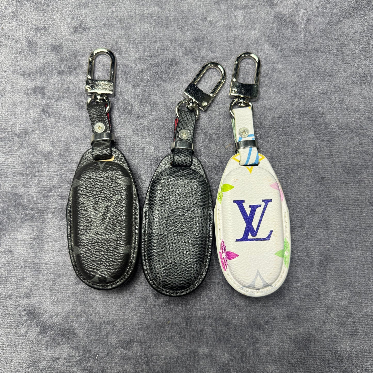Premium LV Canvas Key Case for Tesla – Handmade from Authentic Upcycled Louis Vuitton