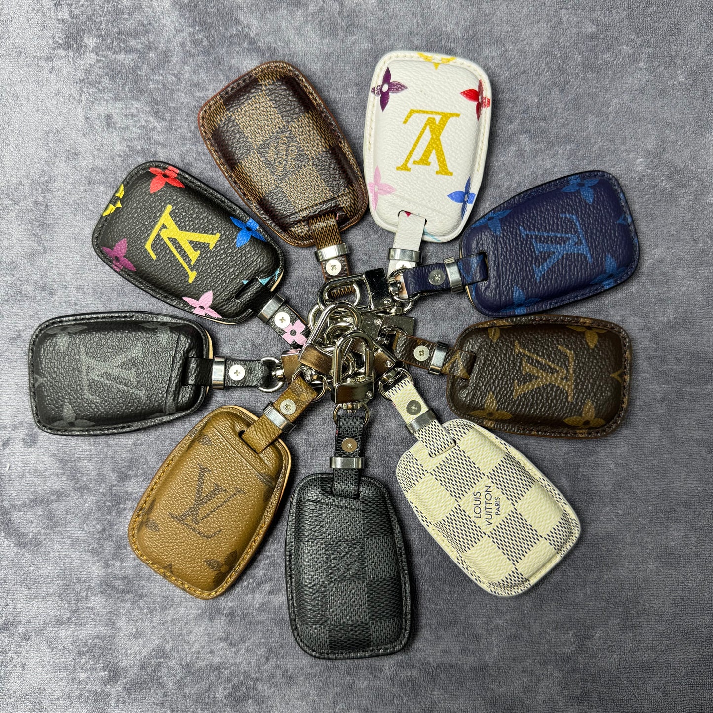 Premium LV Canvas Key Case for Volkswagen 2 – Handmade from Authentic Upcycled Louis Vuitton
