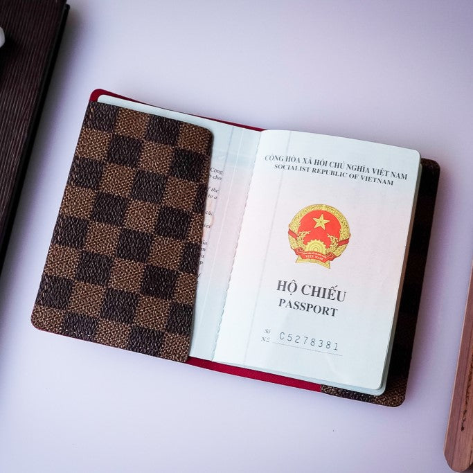Recycled Louis Vuitton Passport Holder – Luxury Upcycled Travel Case