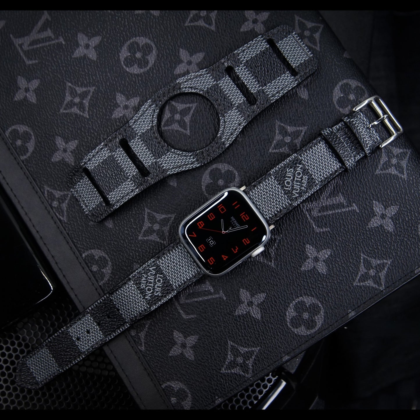Recycled Louis Vuitton Apple watch band AW-LV13