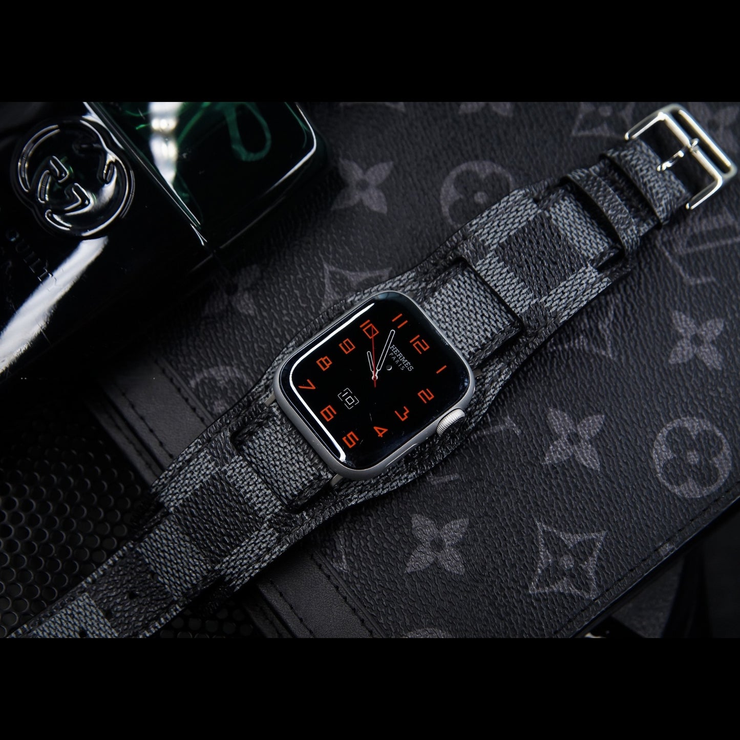 Recycled Louis Vuitton Apple watch band AW-LV13