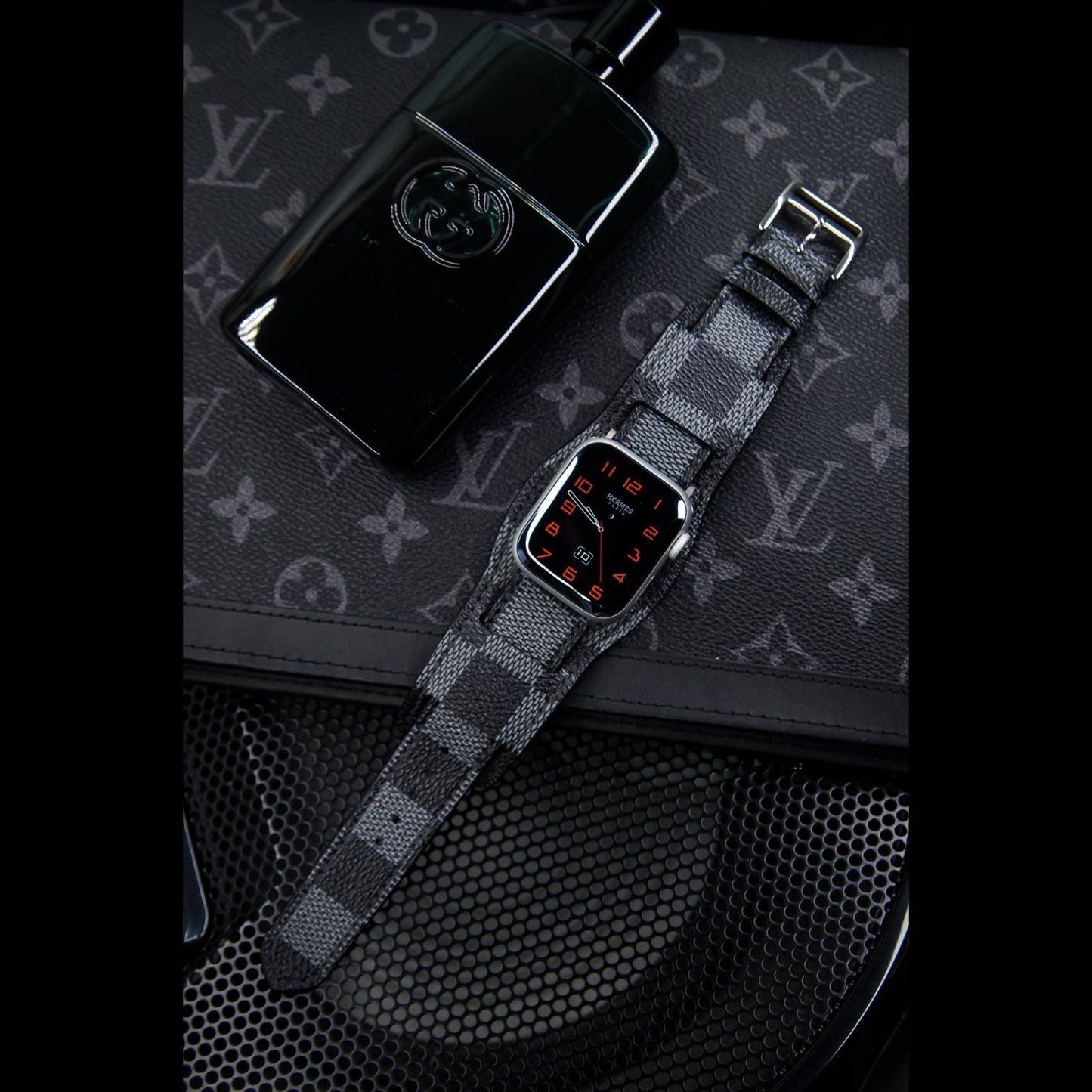 Recycled Louis Vuitton Apple watch band AW-LV13