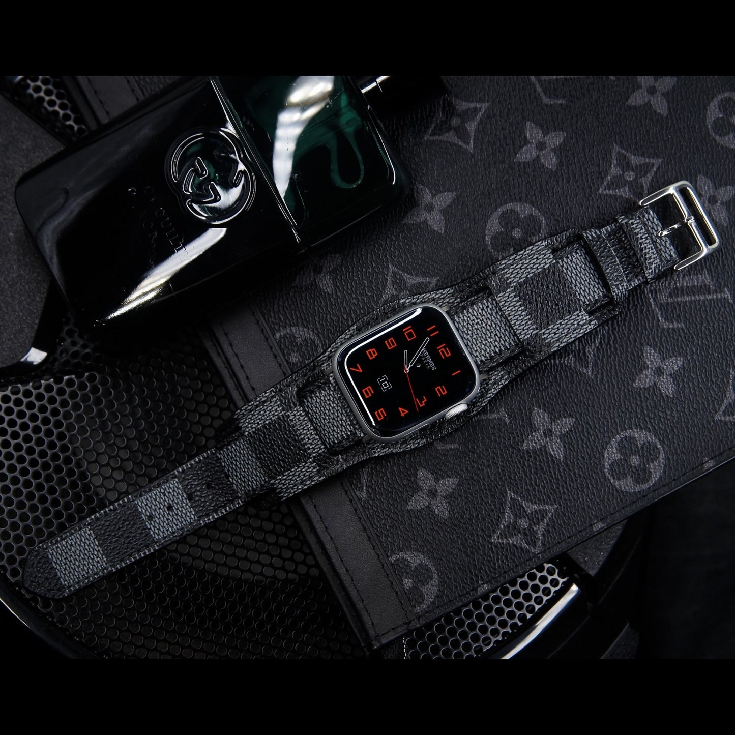 Recycled Louis Vuitton Apple watch band AW-LV13