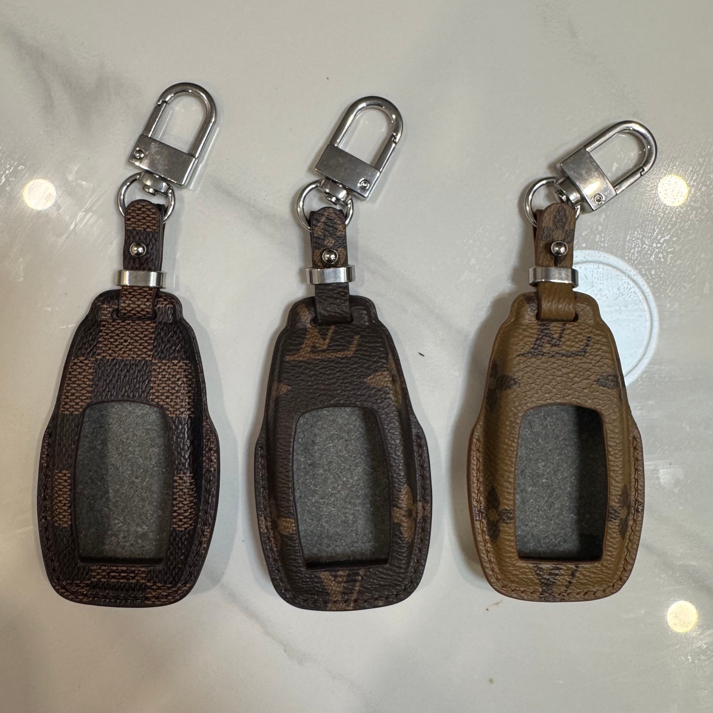 Premium LV Canvas Key Case for Mercedes-Benz- 2 – Handmade from Authentic Upcycled Louis Vuitton