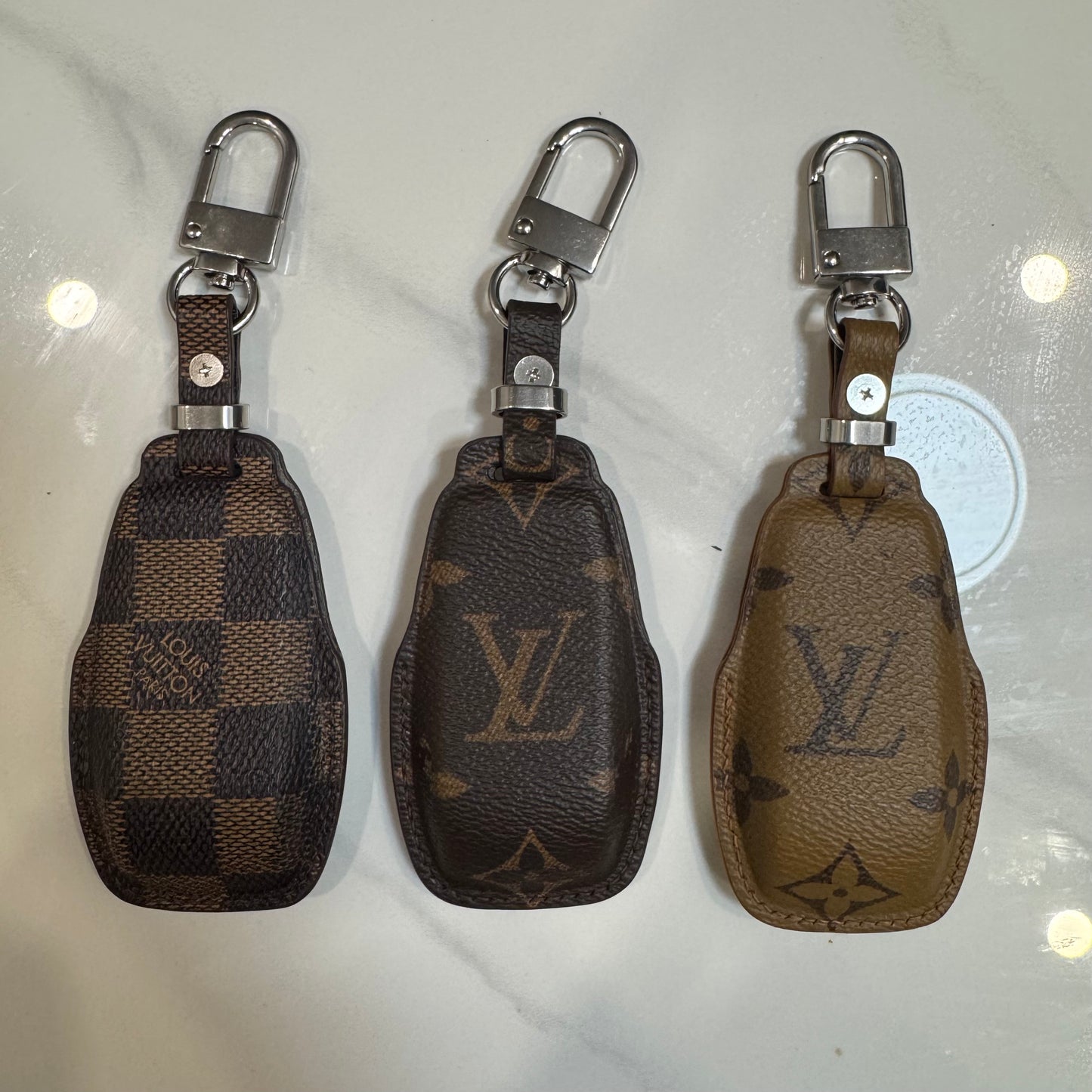 Premium LV Canvas Key Case for Mercedes-Benz- 2 – Handmade from Authentic Upcycled Louis Vuitton