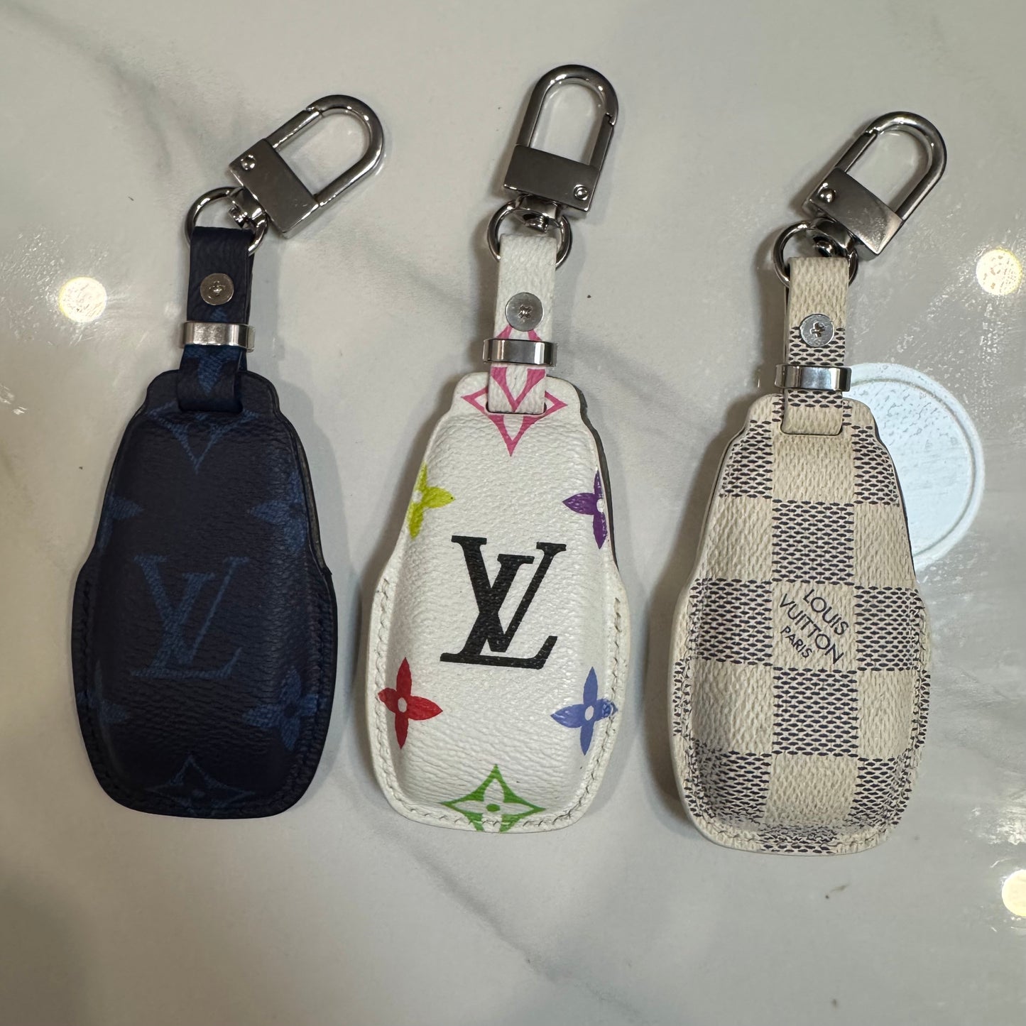 Premium LV Canvas Key Case for Mercedes-Benz- 2 – Handmade from Authentic Upcycled Louis Vuitton