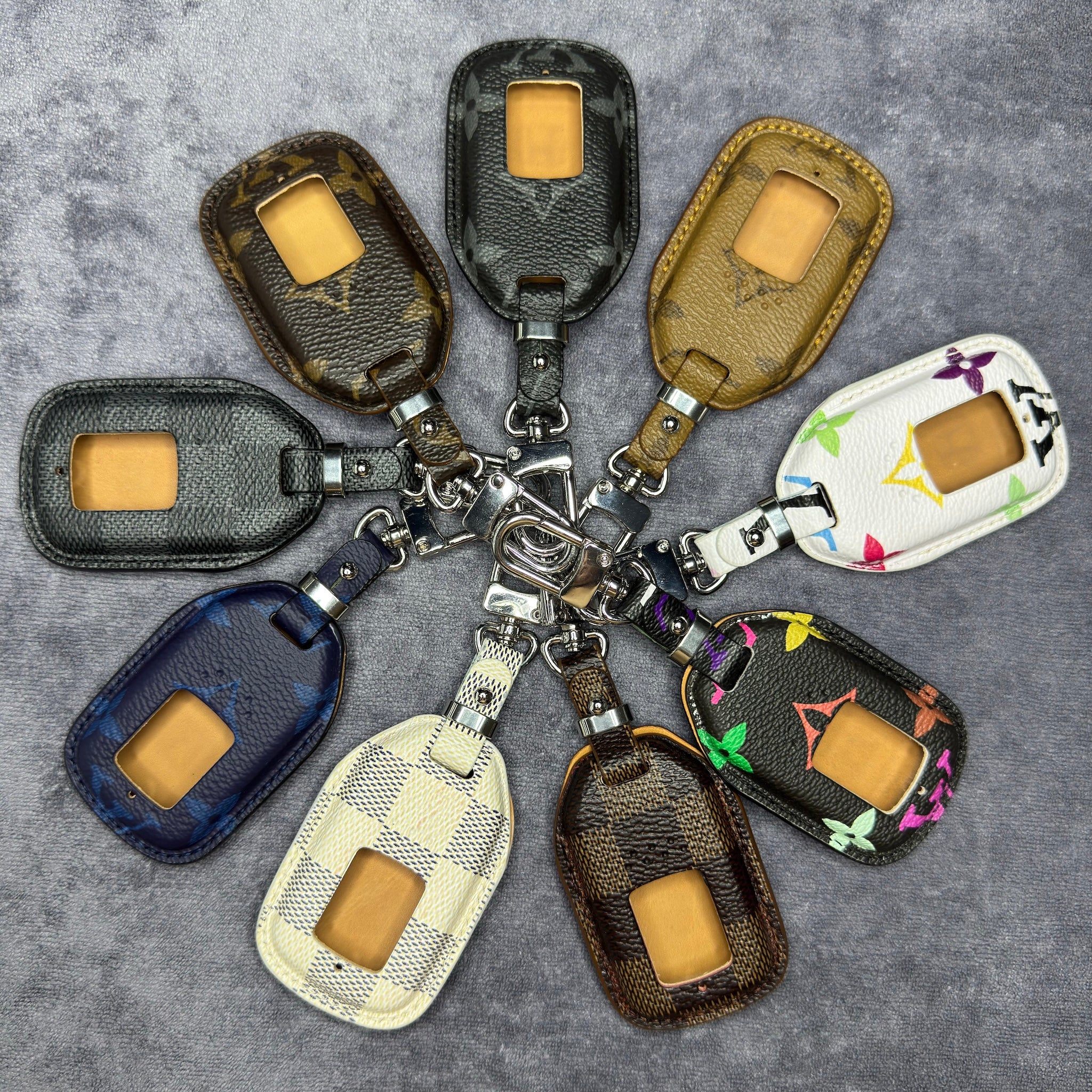 Premium LV Canvas Key Case for Honda – Handmade from Authentic Upcycled Louis Vuitton