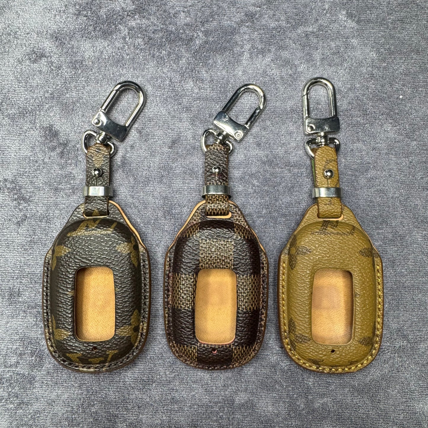 Premium LV Canvas Key Case for Honda 2 – Handmade from Authentic Upcycled Louis Vuitton