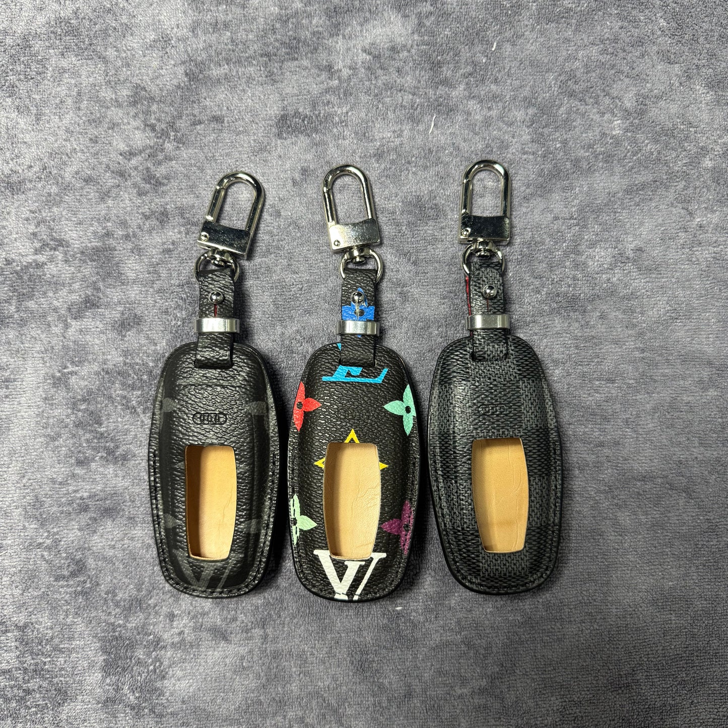 Premium LV Canvas Key Case for Audi – Handmade from Authentic Upcycled Louis Vuitton