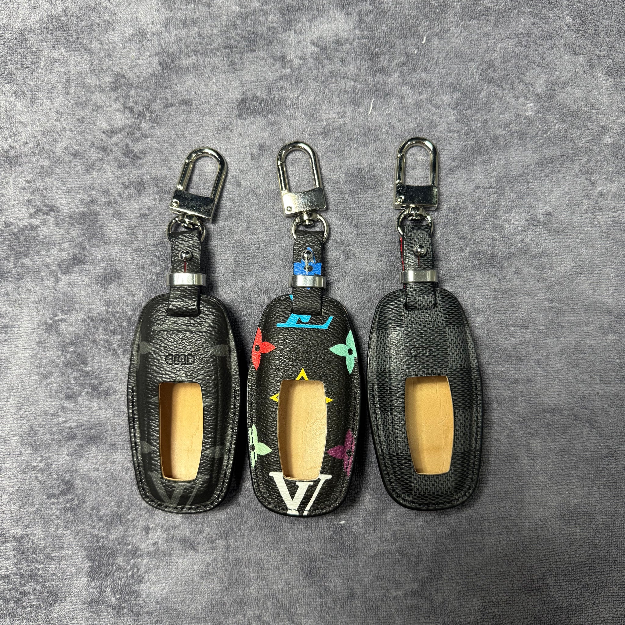 Premium LV Canvas Key Case for Audi – Handmade from Authentic Upcycled Louis Vuitton