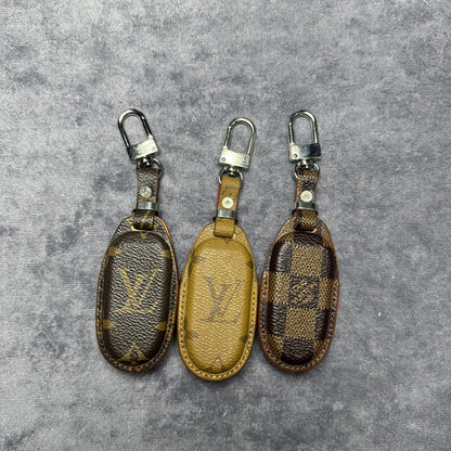 Premium LV Canvas Key Case for Tesla – Handmade from Authentic Upcycled Louis Vuitton