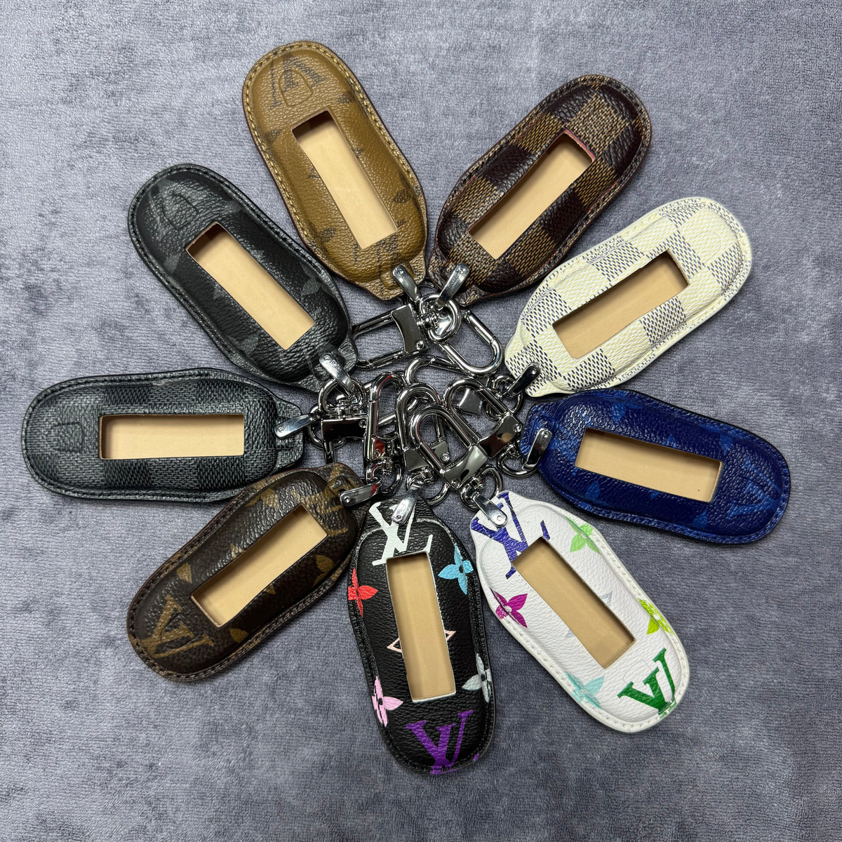 Premium LV Canvas Key Case for Porsche – Handmade from Authentic Upcycled Louis Vuitton