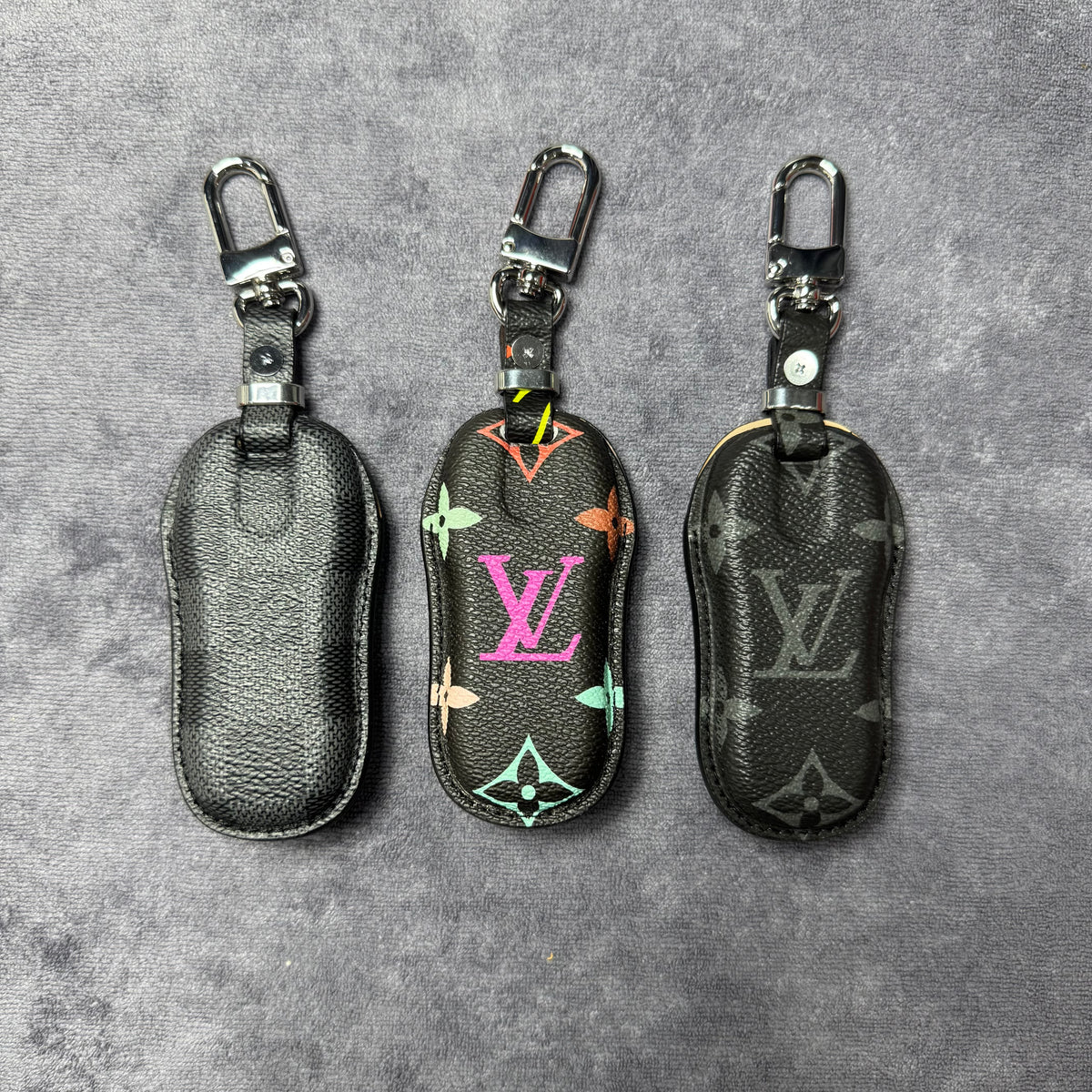 Premium LV Canvas Key Case for Porsche 2 – Handmade from Authentic Upcycled Louis Vuitton