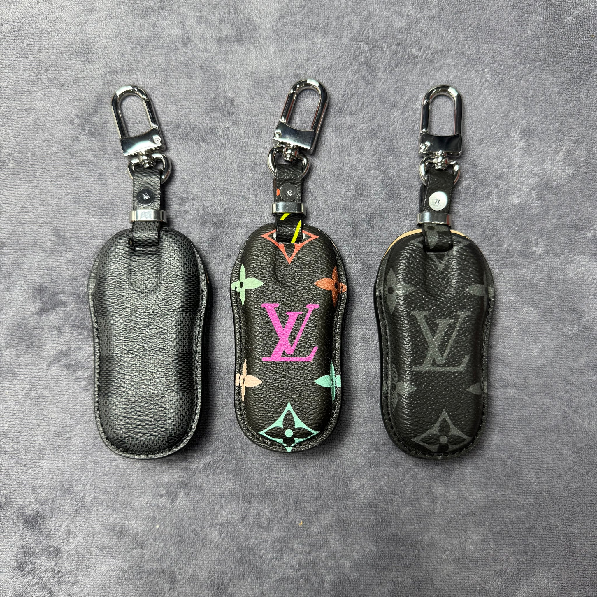 Premium LV Canvas Key Case for Porsche 2 – Handmade from Authentic Upcycled Louis Vuitton