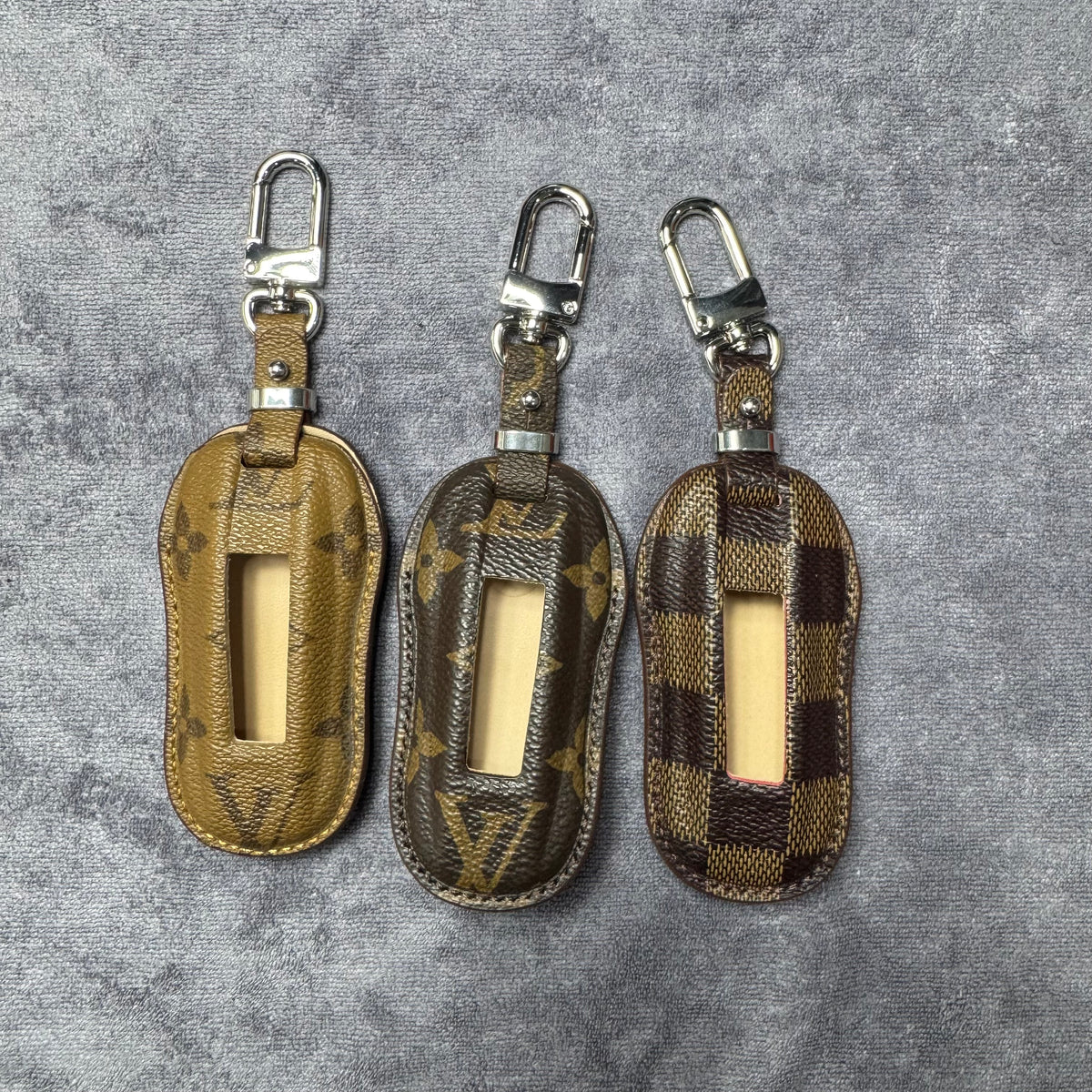 Premium LV Canvas Key Case for Porsche 2 – Handmade from Authentic Upcycled Louis Vuitton