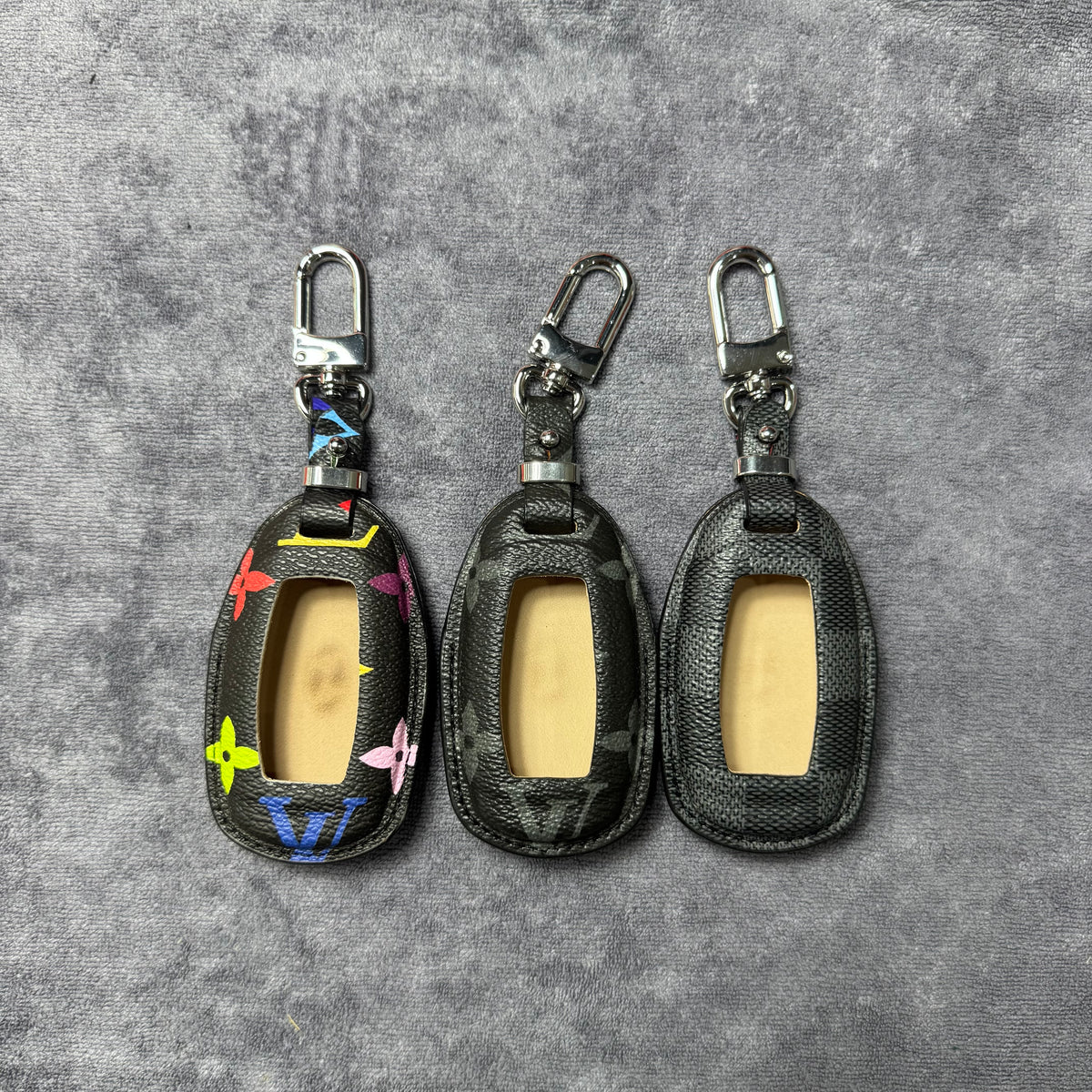 Premium LV Canvas Key Case for Hyundai 2 – Handmade from Authentic Upcycled