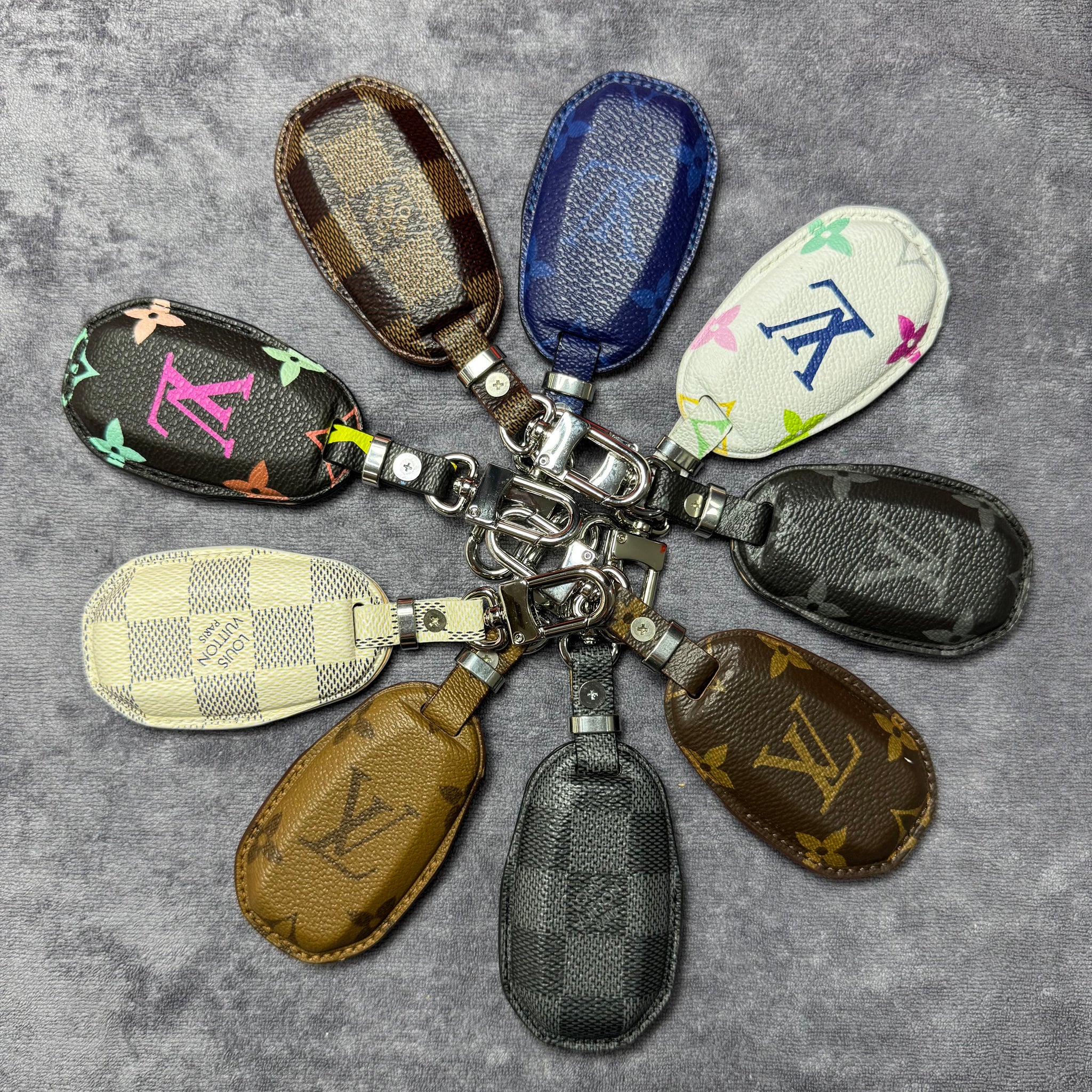 Premium LV Canvas Key Case for Infiniti – Handmade from Authentic Upcycled Louis Vuitton